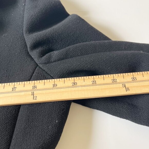 J. Crew Double Cloth Peacoat Black Winter Lady Day Coat - Womens Size 12 - Picture 4 of 5